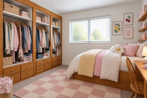 Pastel Bedroom Closet Retreat